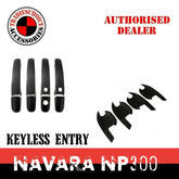 Door Handle Cover + Guards Trim Combo to suit Nissan Navara NP300 15-20 Keyless